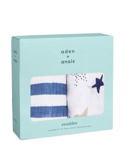 aden + anais(エイデンアンドアネイ) 【日本正規品】出産祝い ベビーギフト モスリンスワドルおくるみ 2枚 セット Rock Star 4056 120x120センチメートル (x 2) 5,680円
