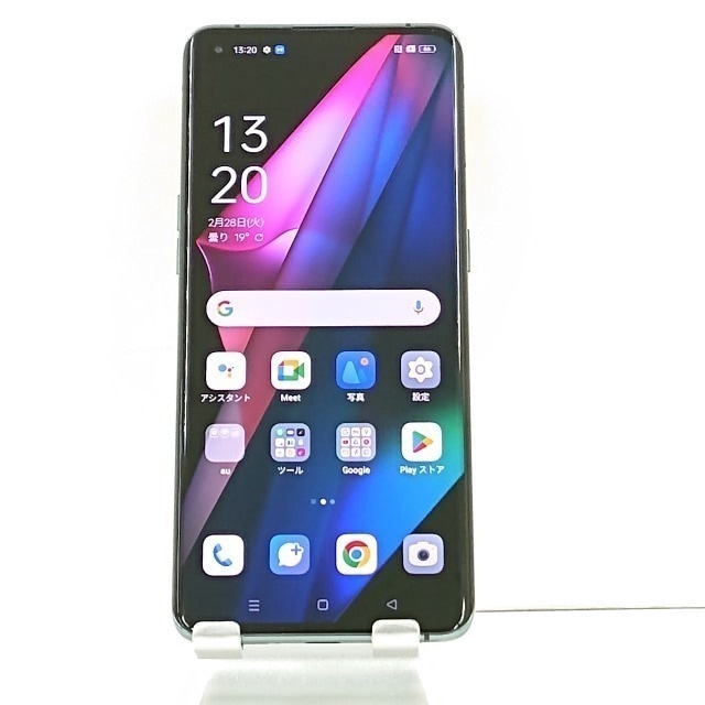 OPPO Find X3 Pro OPG03 au グロスブラック 本体 n09873 【中古】