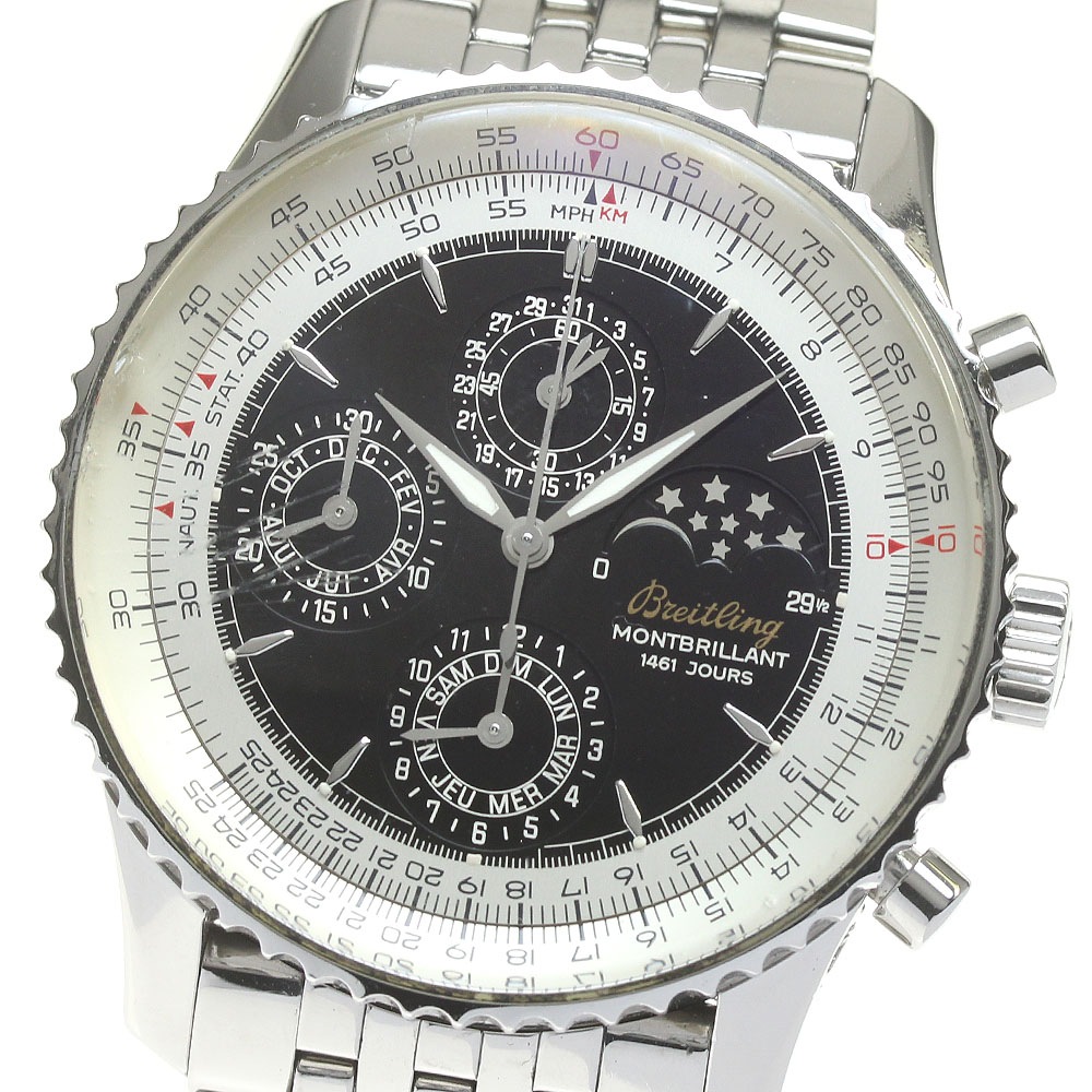 ブライトリング BREITLING A19030 ナビタイマー モンブリラン クロノグラフ 自動巻き メンズ _809322【中古】
