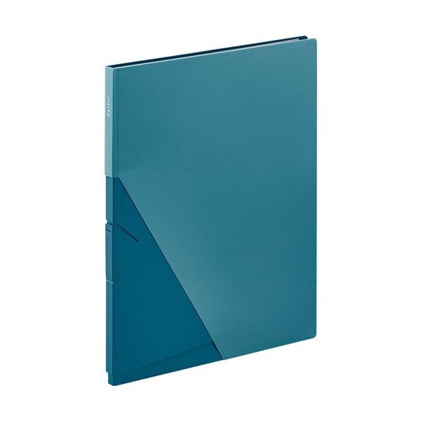 (まとめ) キングジム ジリッツ クリアーファイル A4タテ 10ポケット 背幅13mm アオ 8832H 1冊 (×5セット)