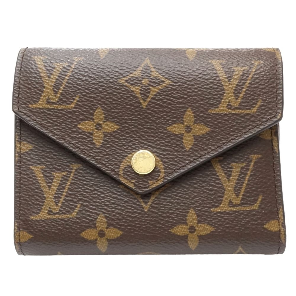 モノグラム ポルトフォイユ ヴィクトリーヌ M62472 三つ折り財布 ブラウン/181072【中古】