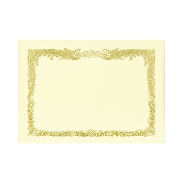 (まとめ) TANOSEE 賞状用紙 クリーム A4 タテ書用 1冊(10枚) (×30セット)