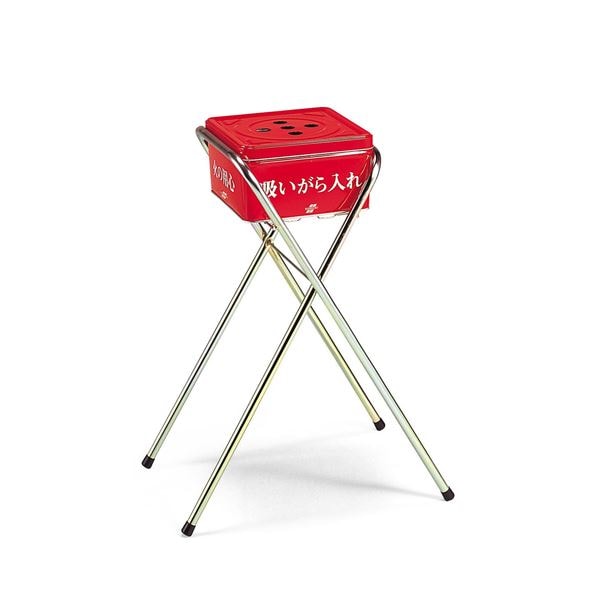 (まとめ) 吸い殻入れ 灰皿 現場用 大容量 容量：約6.4L×2セット 吸殻入れ II タバコ 煙草 たばこ 喫煙所