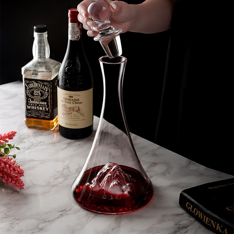 ガードルアイスバーグクイックデカンタアイスブルークリスタルガラスポットベリーデカンタホームセット