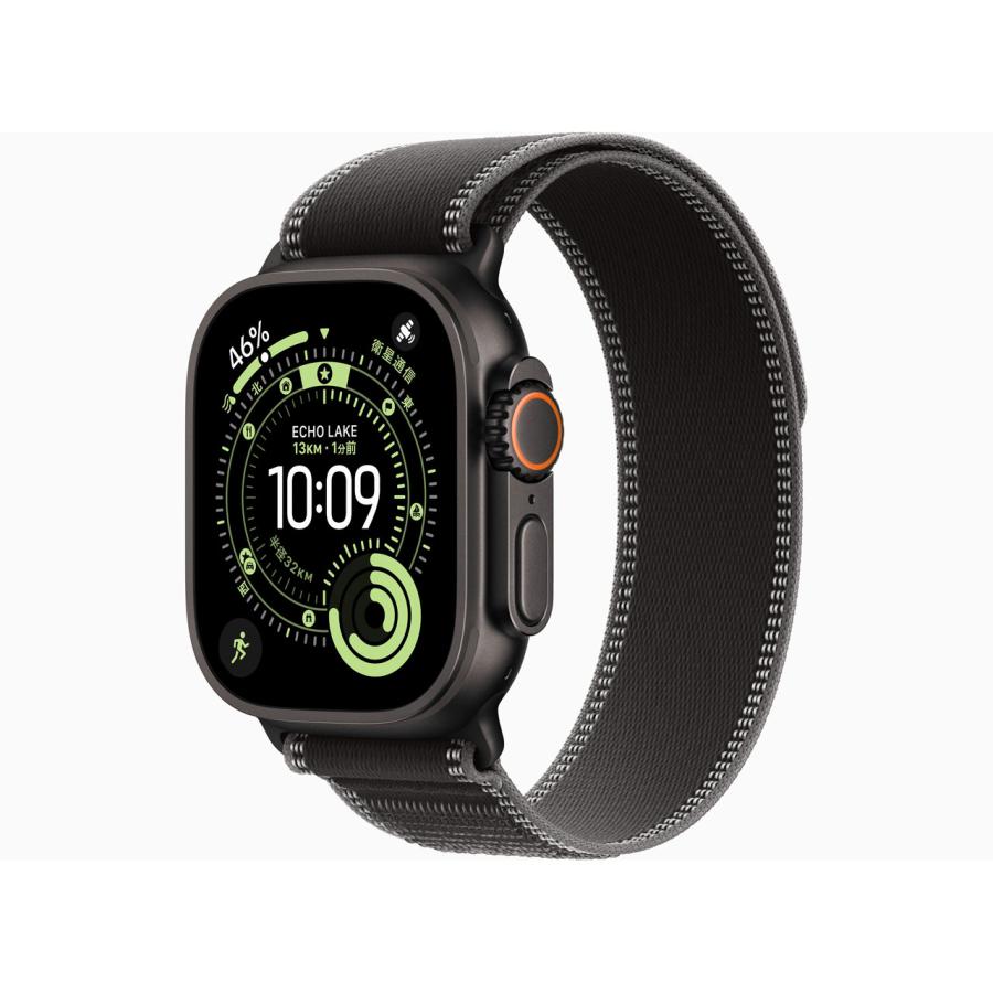 Apple Watch Ultra 3（GPS ＋ Cellularモデル）- 49mmブラックチタニウムケースとブラック/チャコールトレイルループ - S/M MF1D4J/A
