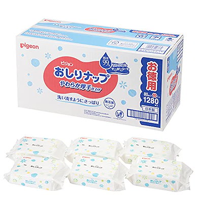 ピジョン おしりナップ やわらか厚手仕上げ 純水99% ...のサムネイル