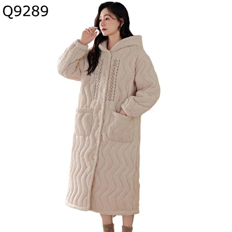 冬物 着る毛布 ガウン 厚手 い パジャマ 三層保温 フード付き レディース バスローブ 暖かい 着るブランケット 昼寝着 大きいサイズ 肌に優しい ポケットあり 部屋着 ルームウェア