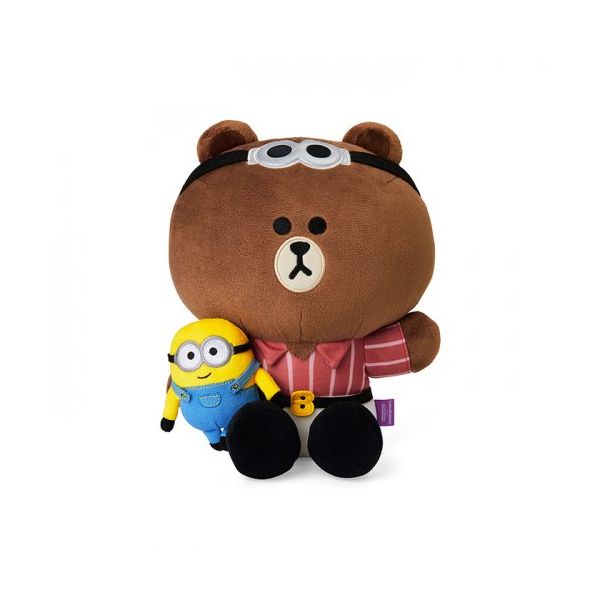 LINE FRIENDSラインフレンズlミニオンズブラウンコスチュームシート人形（25cm）