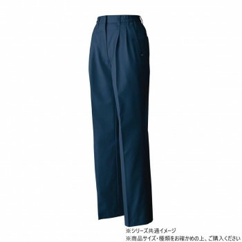 桑和 6110 レディースツータックスラックス Lサイズ ネイビー（1）