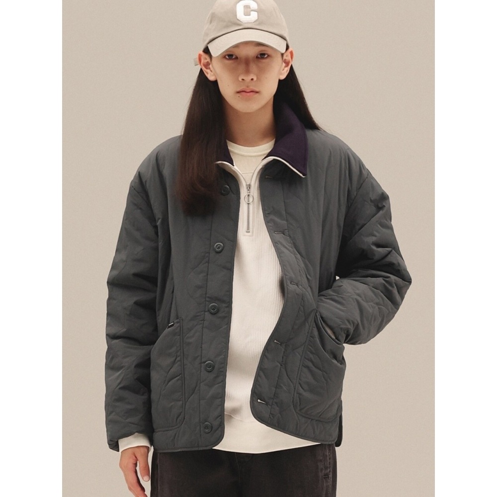 COVERNAT ショートキルティングジャケットグリーン