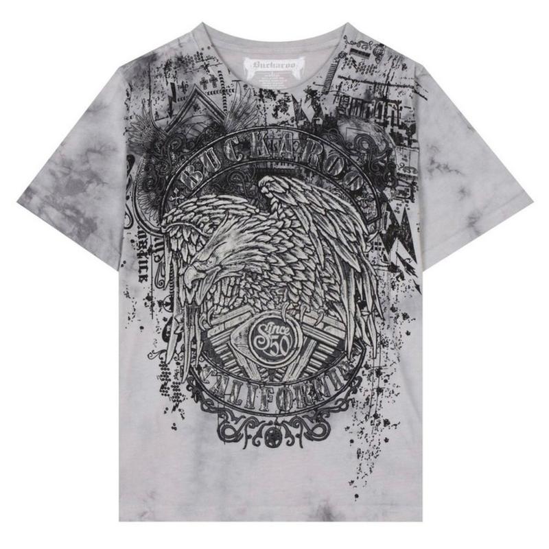 男性プレミアム20数ヴィンテージイーグルアートビンパルTシャツ11_US