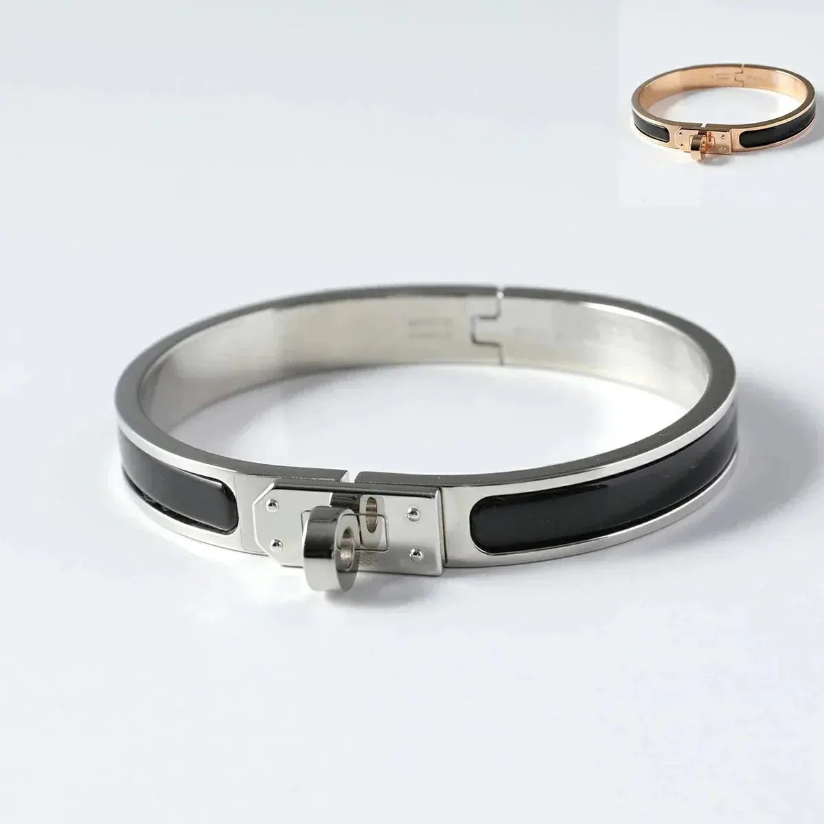 HERMES エルメス ブレスレット ミニ クリック ケリー Mini Clic Kelly PM 200004FO 200004FP エナメル ファン バング