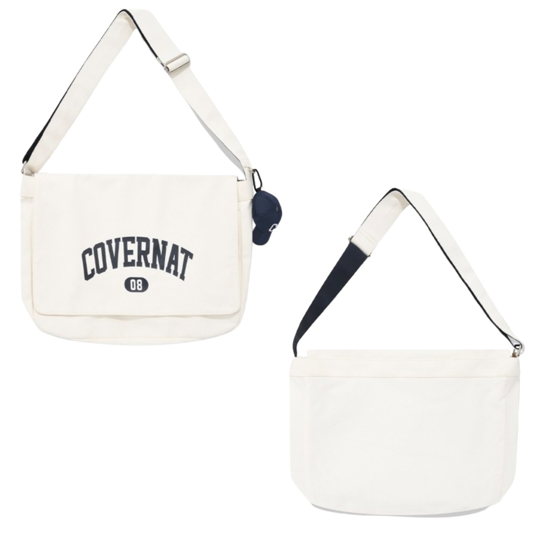 Canvas mail bag Ivory
