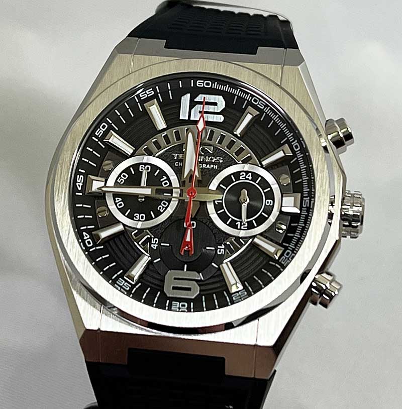 テクノス 腕時計 メンズウォッチ TECHNOS T8B84SB　ラッピング無料 手書きのメッセージカード あす楽対応　　ラバーベルト　シルバー