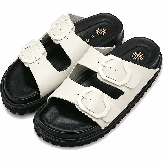 ジェニュインズ サンダル ガリア [G106276JT] レディース 靴 コンフォート レザーサンダル LEATHER-OFF-WHITE 正規取扱店