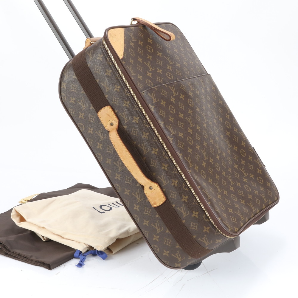 極美品 モノグラム ペガス55 M23294 レザー×コーティングキャンバス スーツケース キャリーケース バッグ 出張 旅行 トランク A4 メンズ RUE CP35-9 中古 43,620円