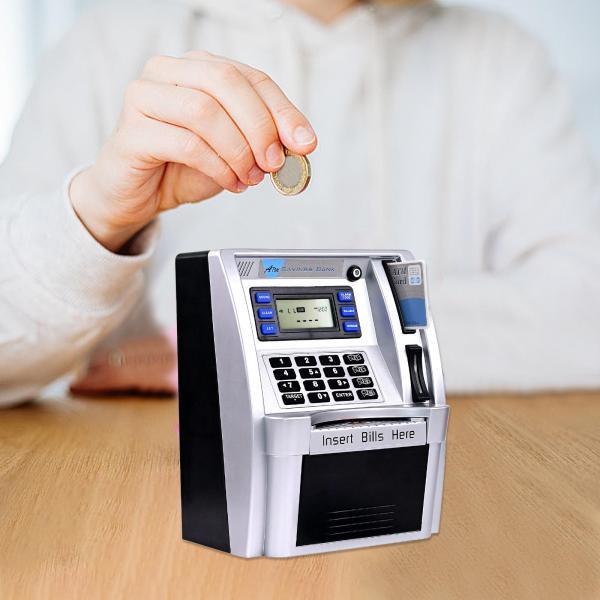 ATM 貯金箱 クリエイティブ 貯金箱 男の子 女の子 ティーン 誕生日プレゼント ブラック 銀色 6,307円