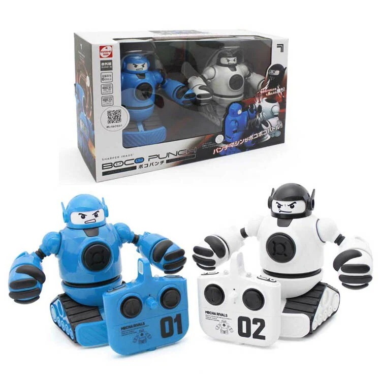 トイラジコン ラジコン R/C 6歳以上 小学生 ゲーム 玩具 SHARPERIMAGE KYOSHOEGG ボコパンチ（ホワイト＆ブルー） TK024 Three Sixty