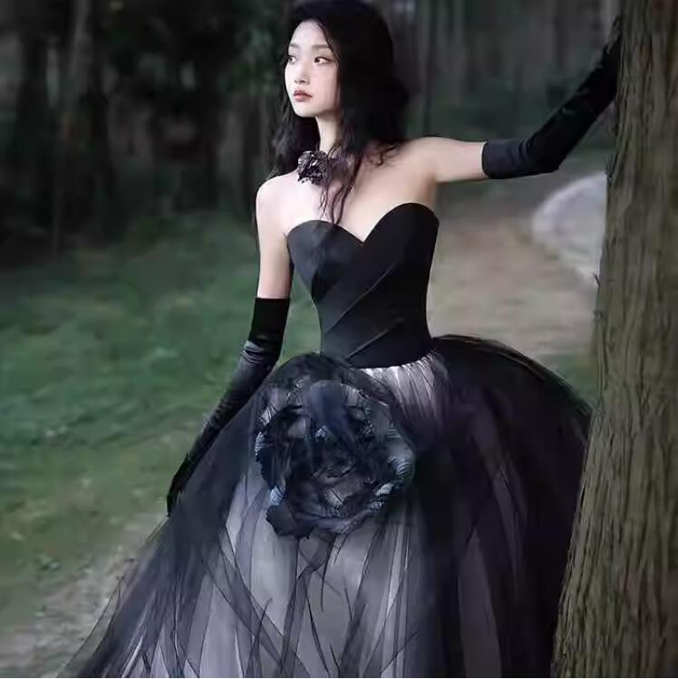 大流行の撮影用のワンピース ロングドレス 韓国風 花嫁ドレス 高級感 前撮り カラードレス 同窓会 イブニングドレス パーティードレス お姫様ドレス ドレス セクシー 発表会 スレンダー 上品 エレガ