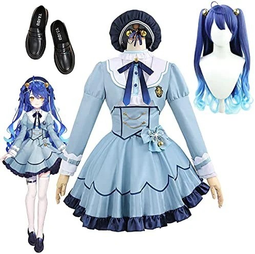 【全シリーズ発売中】 【値引き中】ウィッグ靴追可 コスプレ衣装＋帽子付き 衣装 ハロウィン VTuber コスプレ にじさんじ コスプレ衣装 あまみやこころ 衣装 コスプレ 天宮こころ バーチャル S 13,988円