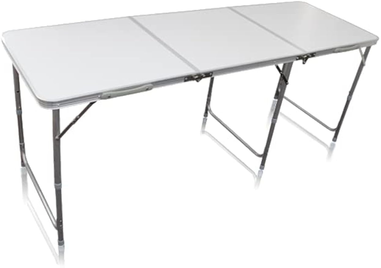 キャンプテーブル 折り畳み コンパクト 軽量 高さ調整 幅180×奥行60cm アルミ製 アウトドア バーベキュー 釣り レジャー ベランダ 便利 持ち運び 簡単収納