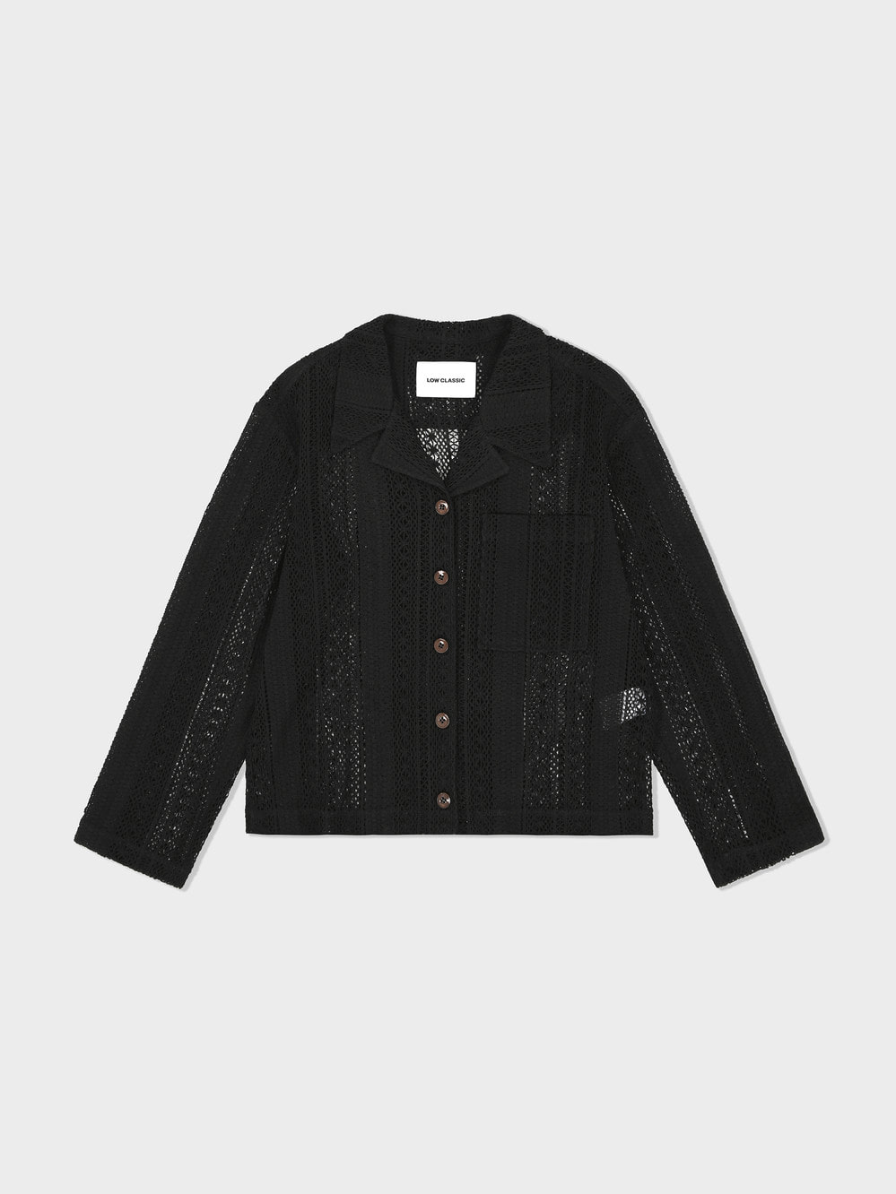【LOW CLASSIC】26SS LACE JACKET : BLACK