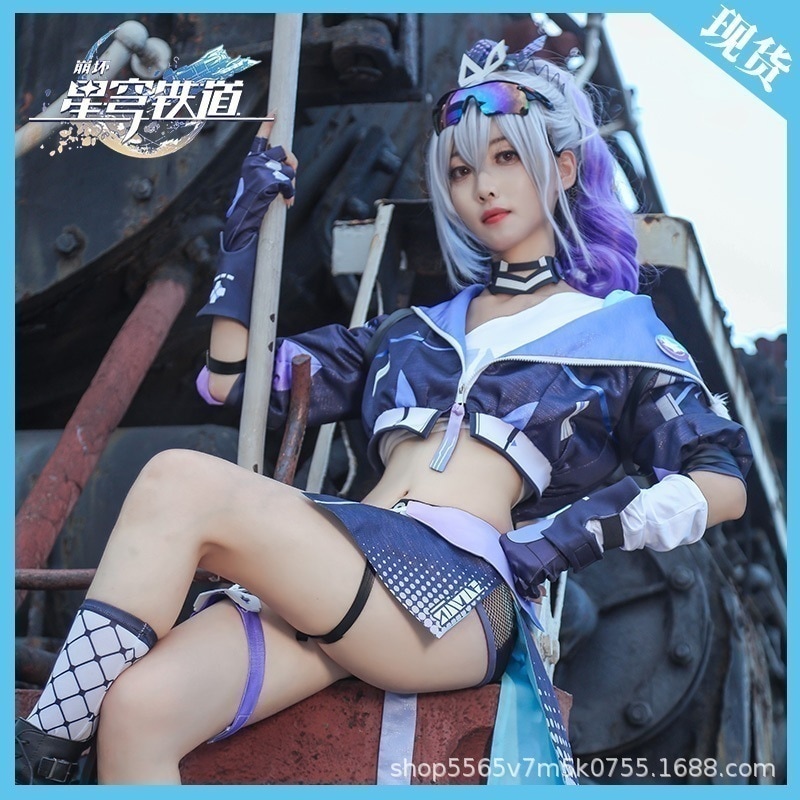 【即納】 崩壊星穹鉄道cos銀狼cos服二次元アニメゲーム女装全セットcos服かつら イベント用品