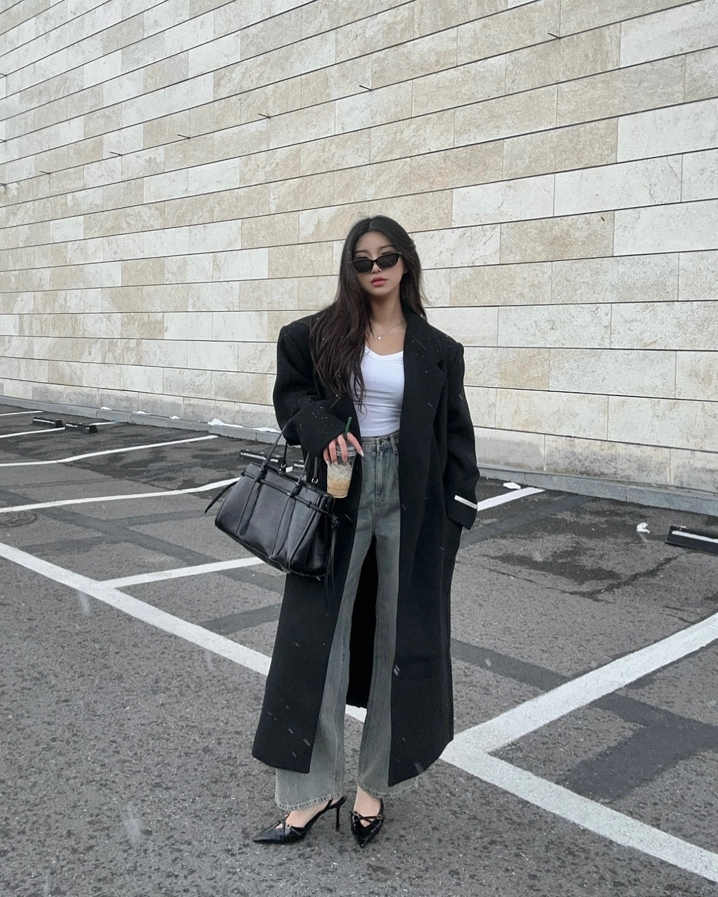 [オーバーフィット]ローレン マキシ ウール コート(2color)