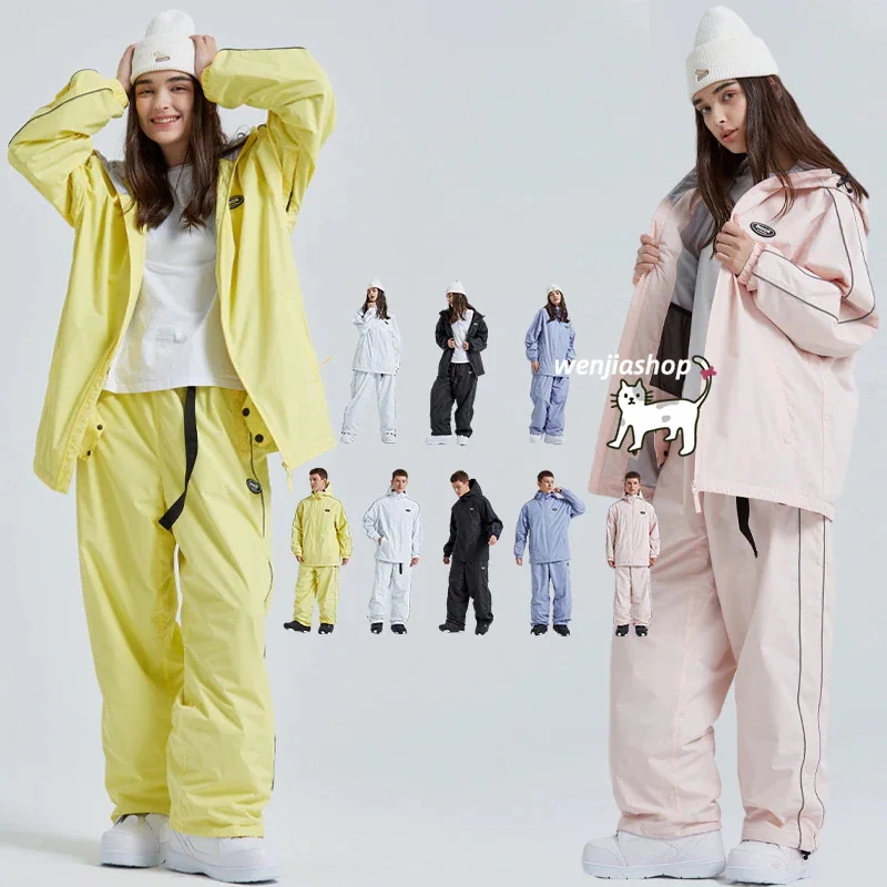 【急速出荷!】スノーボードウェア 上下セット メンズ レディース 男女兼用 ズボン ロングパンツ ジャケット アウター スノボウェア スノーウェア スキーウェア スノボーウェア 韓国風 防風 防水 防