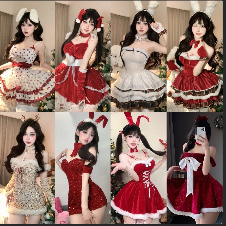 コスプレ サンタ ロリータ ショール 蝶ネクタイ ポンチョ ボトムス キャミソール 3 点セット 韓国 クリスマス 2025 新 ウエストすっきり