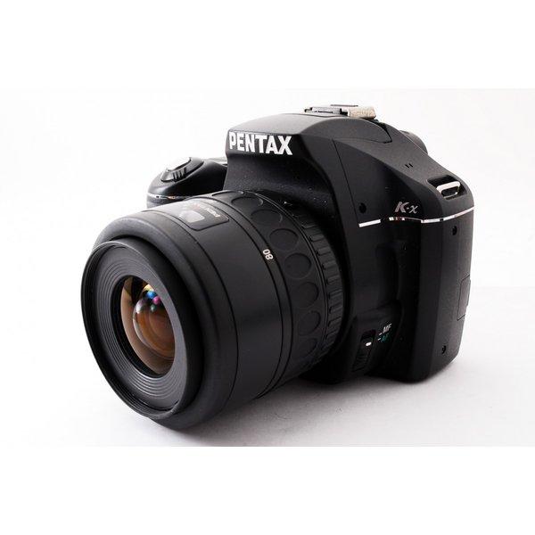 【中古】ペンタックス PENTAX K-x ブラック レンズセット 美品 SDカードストラップ付き