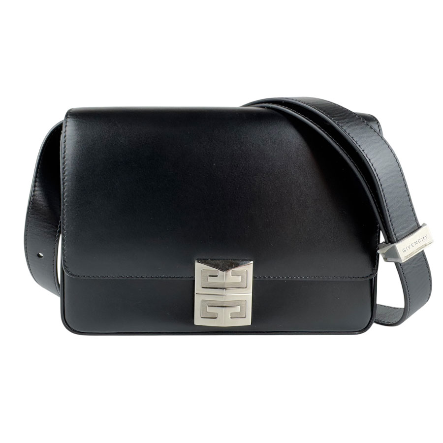 ジバンシィ GIVENCHY ショルダーバッグ レザー ブラック シルバー レディース z7837