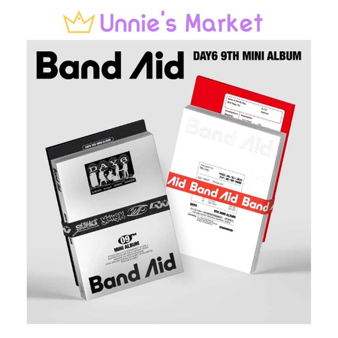 [SET] DAY6 - Band Aid 9th Mini Album + Free Photocard(fan-made) 1EA
