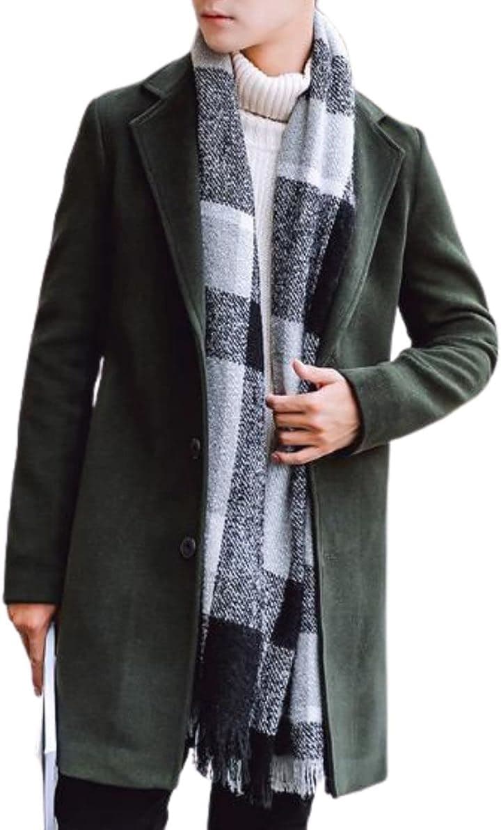 コート メンズ ビジネス チェスターコート カジュアル コートメンズ スーツ( カーキ, 3XL)