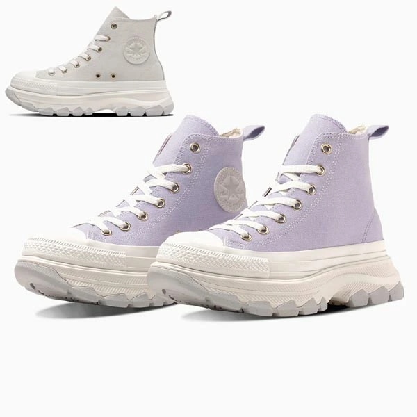 オールスター (R) トレックウェーブ NC ハイカット 厚底 r trekwave nc hi ライトグレー ラベンダー レディース スニーカー
