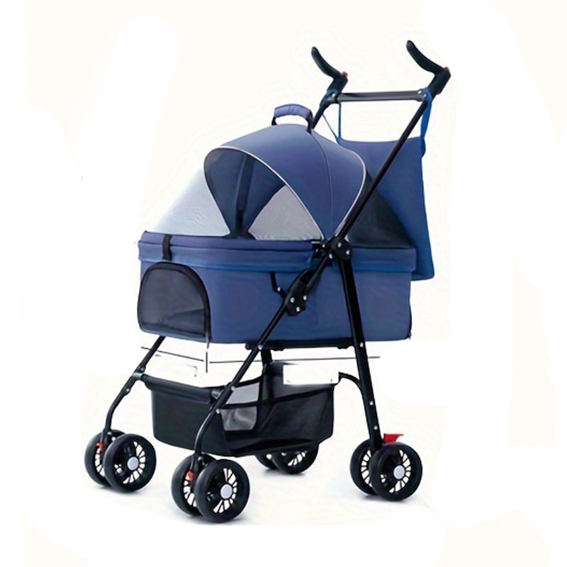 ペットカート バギー 犬用カート 折りたたみ 4輪 コンパクト トラベル ペットキャリー ネコ 多頭 小型犬 中型犬 耐荷重15kg 軽量 介護 お散歩 旅行 犬猫カート
