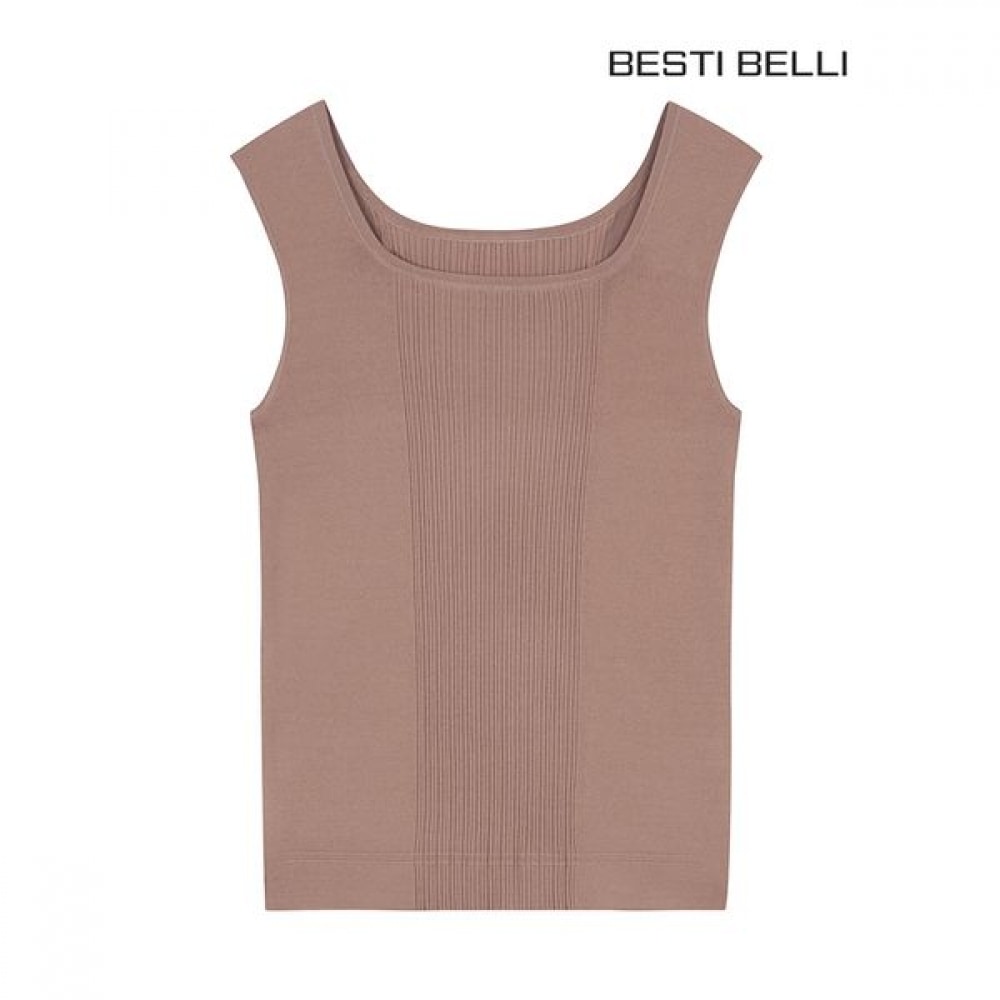 [ベスティヴェリ] スクエアリップノースリーブプルオーバーベージュBGUCE2908