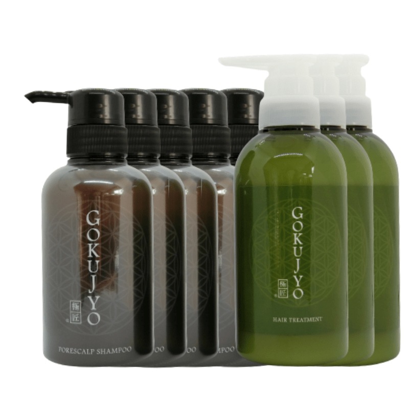 頭皮 汚れ フケ かゆみ 極匠 ゴクジョウ スカルプシャンプー ５本 ＆ 極匠 ヘアトリートメント ３本 セット
