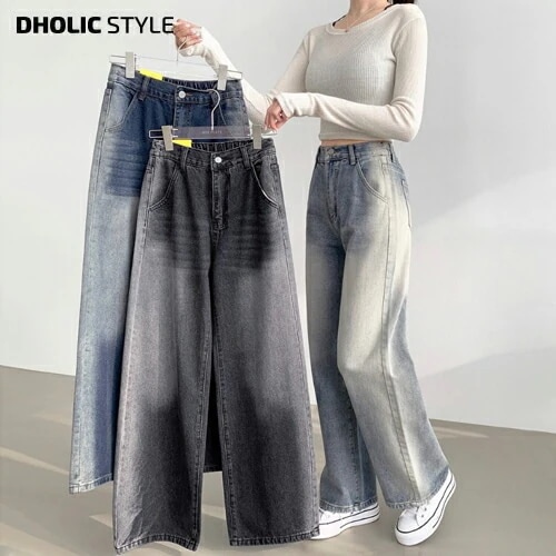 ハイウエストゴムワイドデニムパンツ・p627399