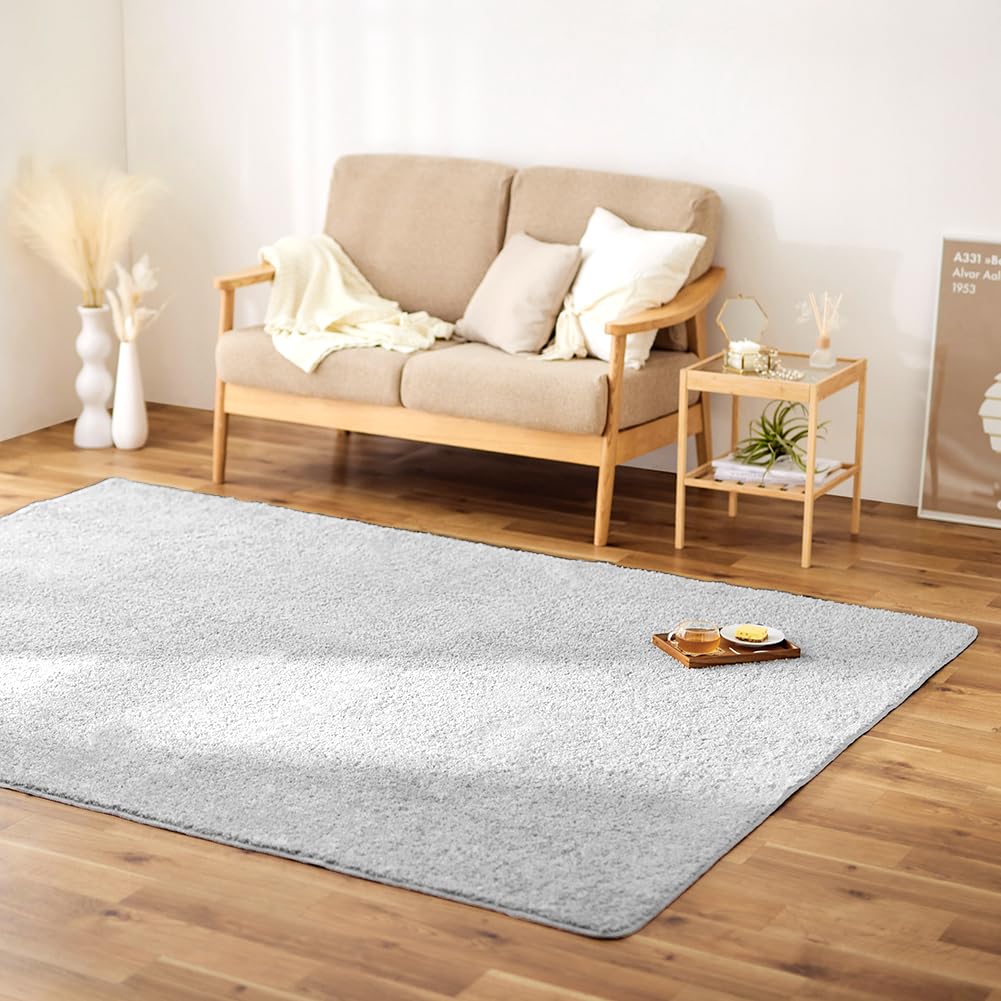 アイリスプラザ タフトラグ ラグマット カーペット185×240 長方形 絨毯 リビング 寝室 手洗い可能 ふわふわ 抗菌 ふわっと優しい 滑り止め オールシーズン 1畳 2畳 北欧 おしゃれ 一人暮