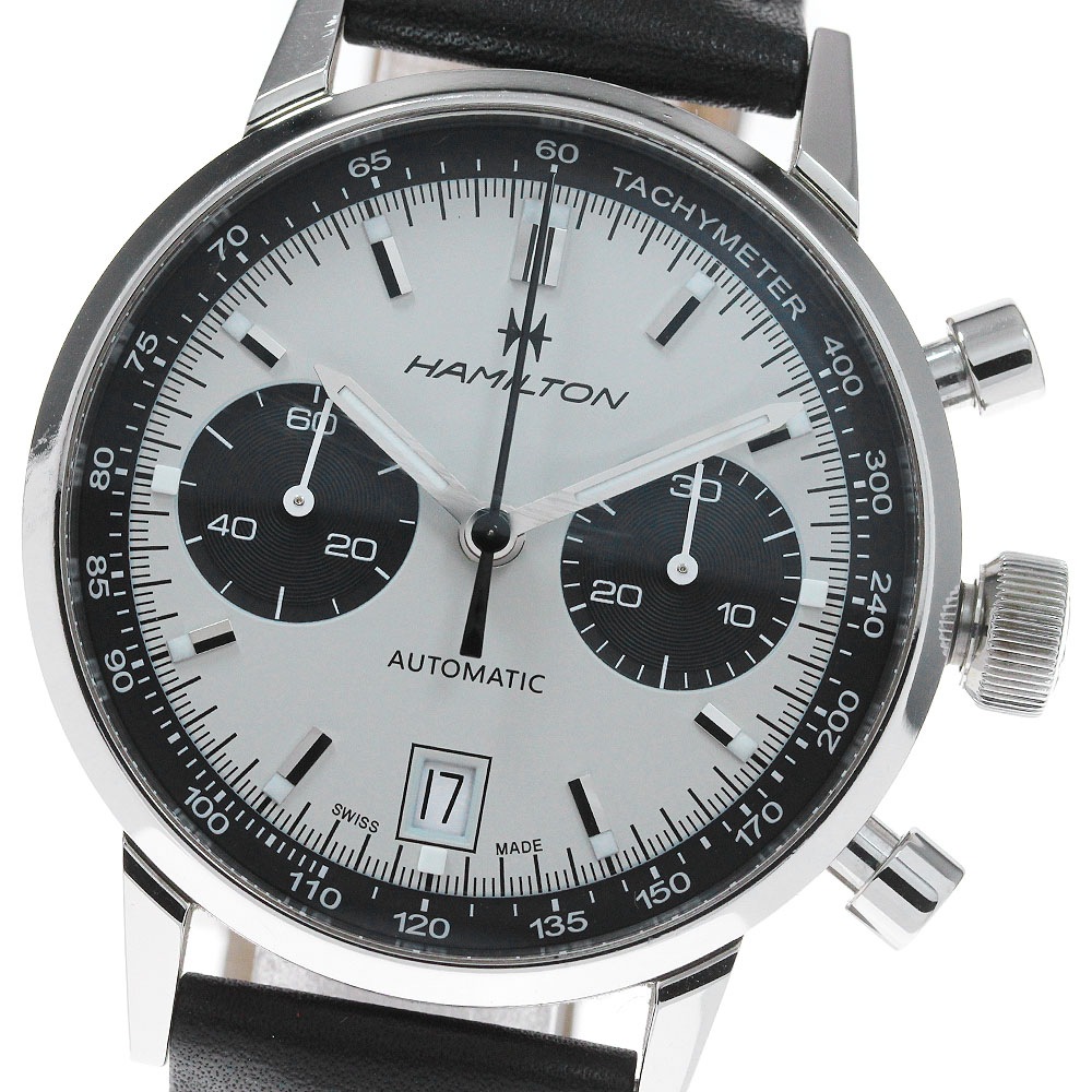 訳あり ハミルトン HAMILTON H384160 イントラマティック クロノグラフ デイト 自動巻き メンズ 箱・保証書付き_831559【中古】