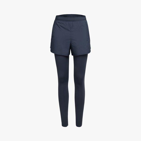 女性用チャコール裏起毛パッド入りパンツショートパンツレギンス / 女性用冬のフィットネス ランニング ボトムス PW3WZ24W211_IC