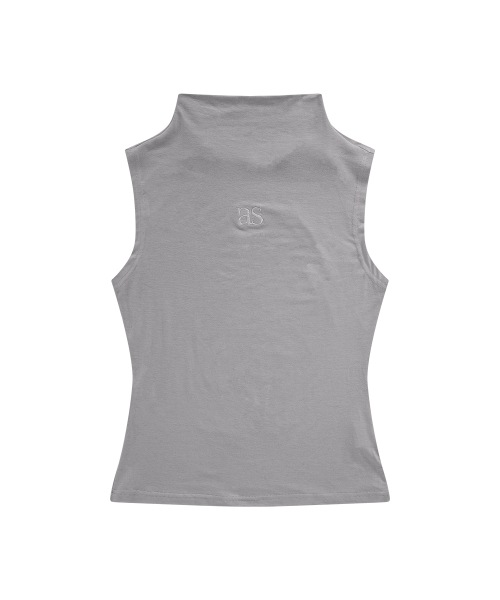 【AS"ON】 HUSH HIGH-NECK SLEEVELESS / DUSTY 正規品