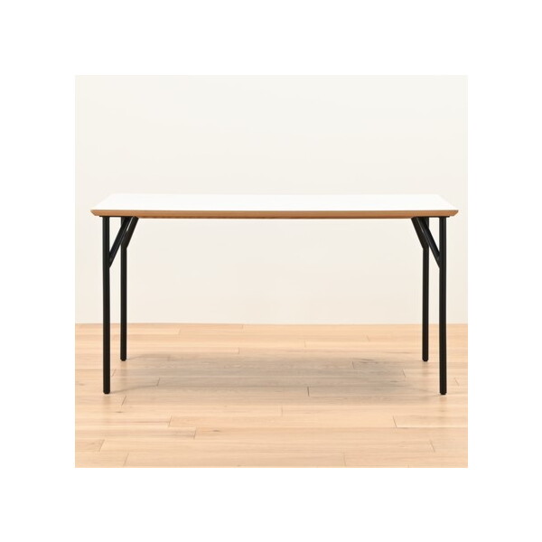 光製作所 アリカ ダイニングテーブル140 メラミン天板WH スチール脚BK メーカー直送