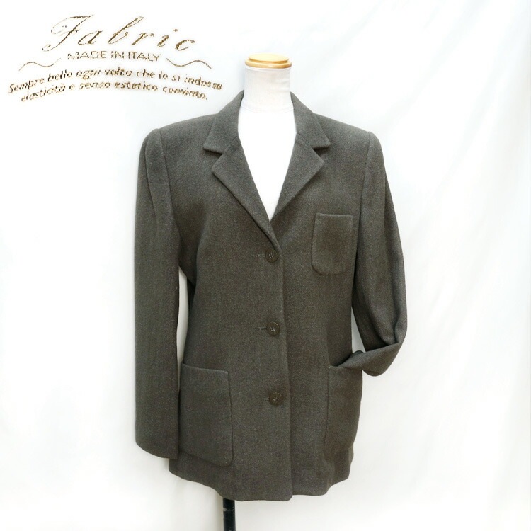 カシミヤ アンゴラ 混合 テーラードジャケット イタリア製 ブラウン 送料無料 レディース ギフト プレゼント 27,300円