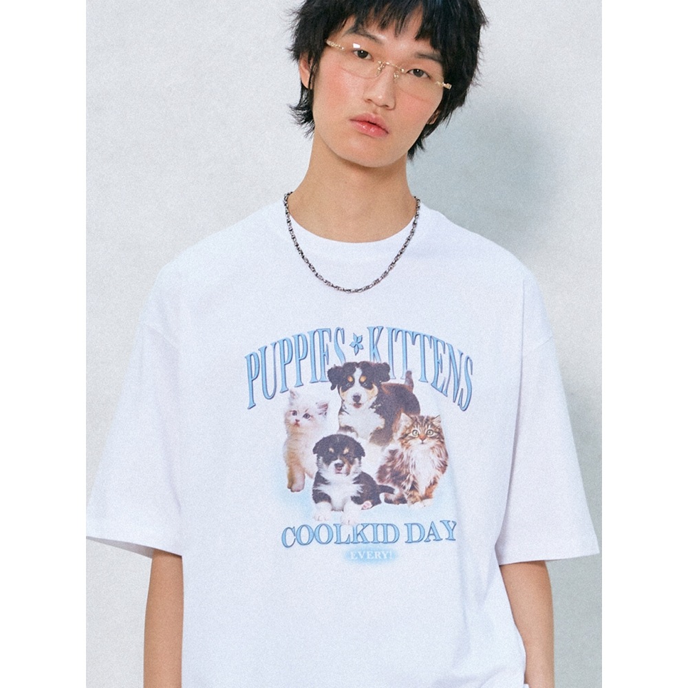 学会ショートクールキッズ半袖Tシャツホワイト