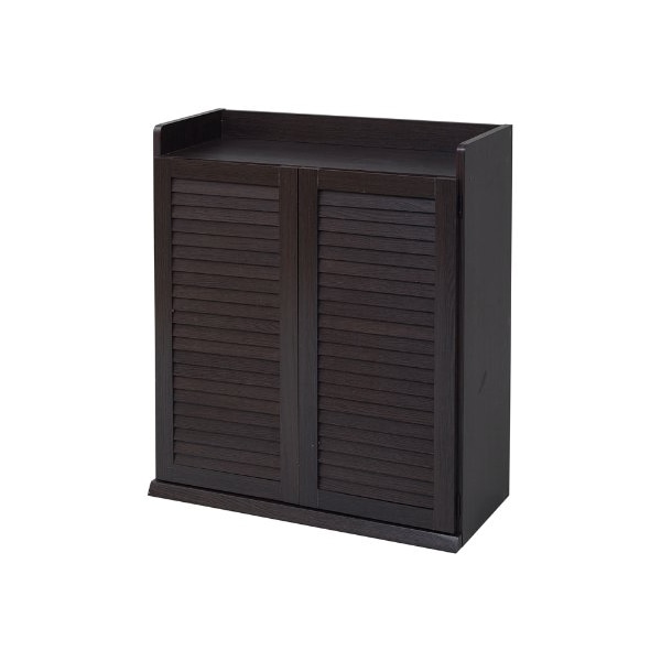 JKプラン SGT-0102-DB ルーバーシューズボックス 幅75 ダークブラウン メーカー直送