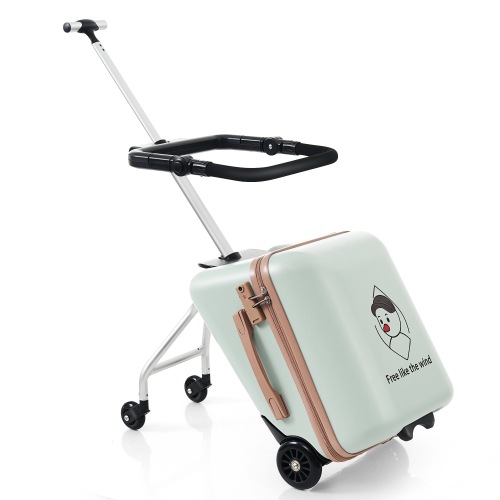 多機能子供用スーツケース子供用車TSAロック外出しやすい子供用プレゼント（緑） 11,076円