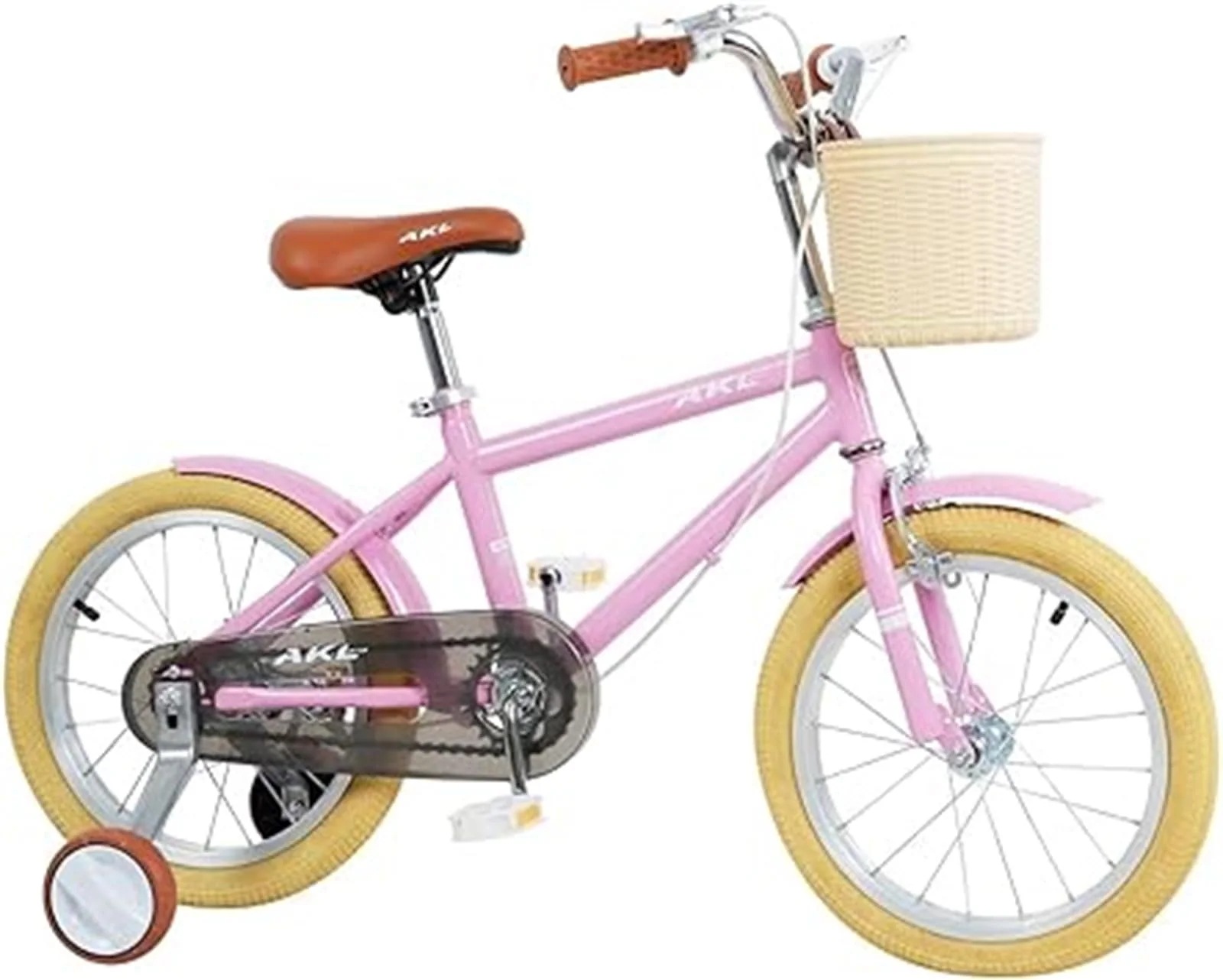 GuAiMeng 子ども用自転車 自転車 キッズ自転車 おしゃれ 補助輪付き レトロな車 ダブルブレーキ 滑り止め 耐磨 バランス感覚養成 組み立て簡単 女の子 男の子 プレゼント 入学 お祝い お誕