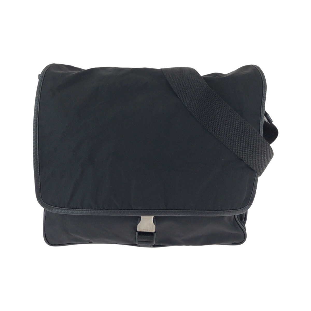 美品 テスート 三角ロゴプレート ブラック 黒 シルバー金具 ナイロン ショルダーバッグ メッセンジャーバッグ メンズ 502221 27,974円